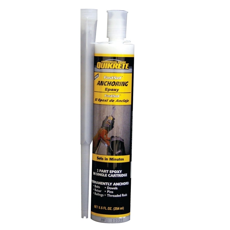 Quikrete FastSet 8620-30 Anchoring Epoxy, White, 8.6 oz Cartridge
