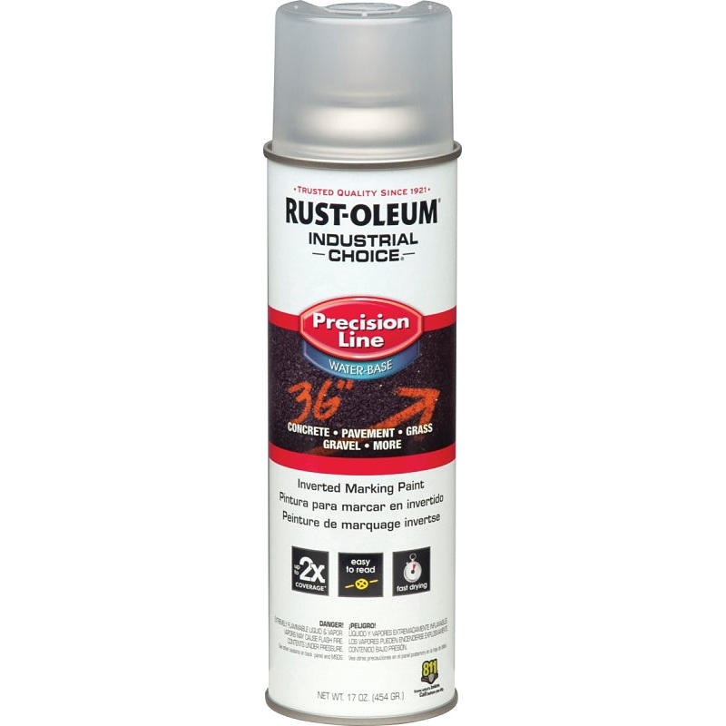 Rust-Oleum 1801838 Inverted Marking Spray Paint, Clear, 16 oz, Can