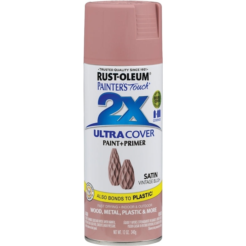 Rust-Oleum 299887 Spray Paint, Satin, Vintage Blush, 12 oz, Can
