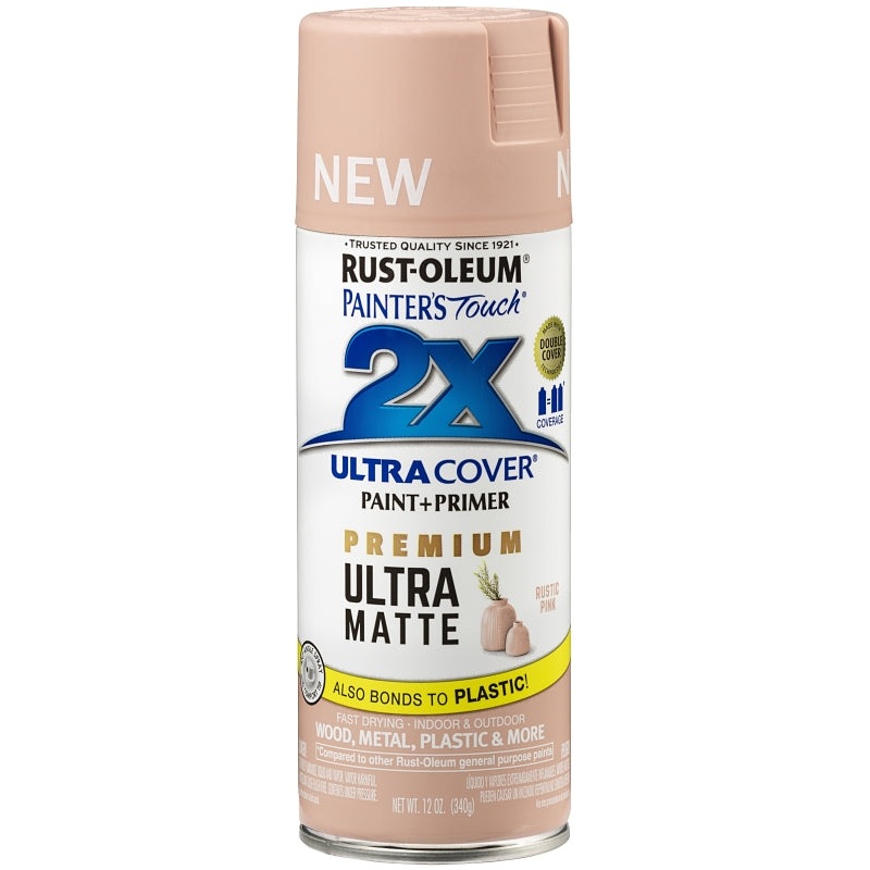 Rust-Oleum 355035 Craft Spray Paint, Ultra Matte, Rustic Pink, 12 oz, Can