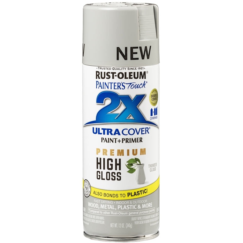 Rust-Oleum 355060 Spray Paint, High-Gloss, Thunder Cloud, 12 oz, Can