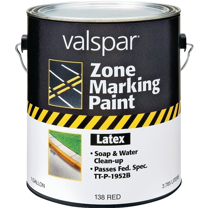 Valspar 024.0000138.007 Field and Zone Marking Paint, Flat, Red, 1 gal, Pail, Pack of 2