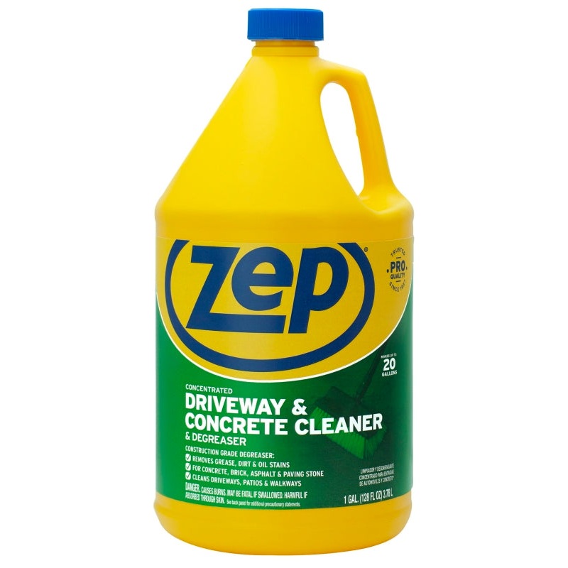 Zep ZUCON128 Concrete and Masonry Cleaner, Liquid, Mild, Characteristic, Clear/Purple, 128 oz, Can, Pack of 4