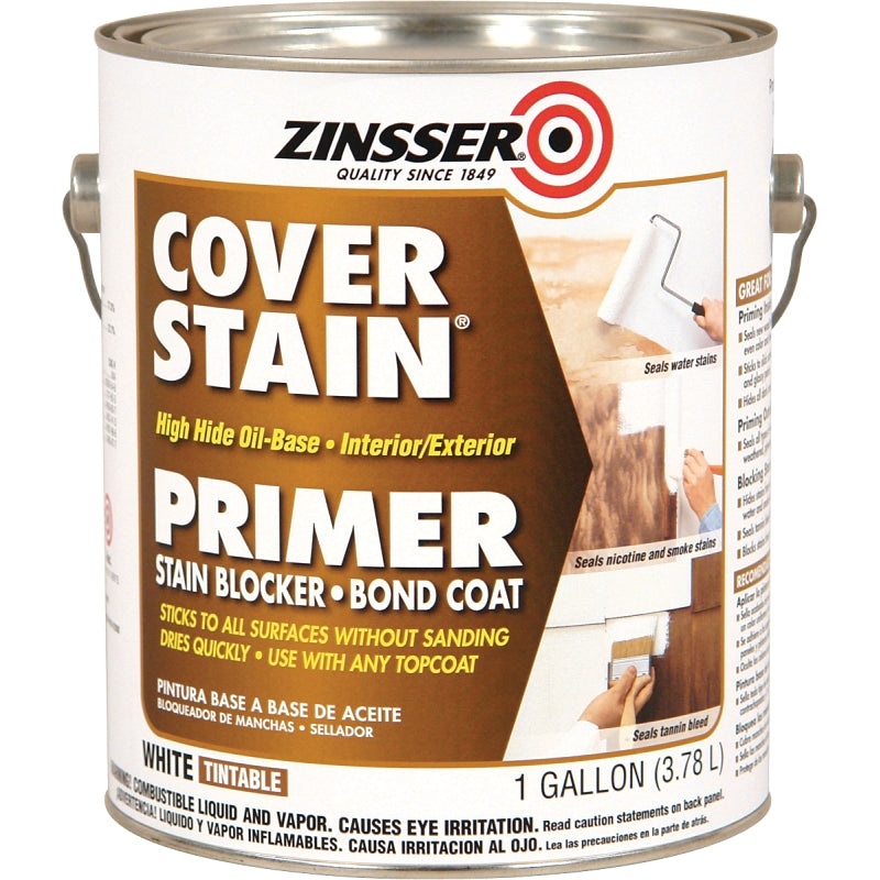 Zinsser 3551 Primer, Matte, White, 1 gal, Pack of 4