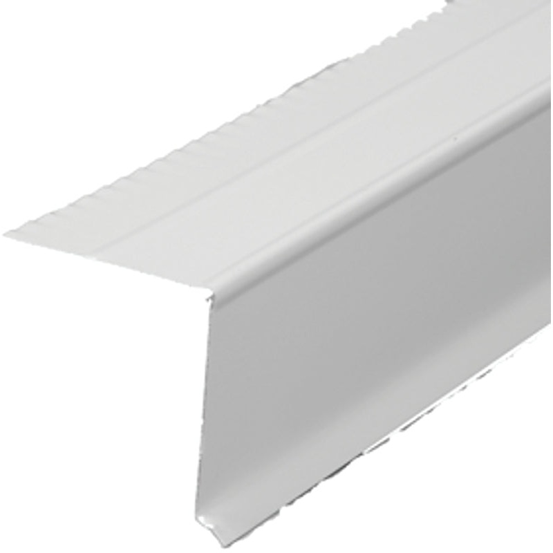 Amerimax 5761600120 West Coast Drip Edge, 10 ft L, 1-1/2 in W, 1-1/2 in H, Steel, White, Pack of 20