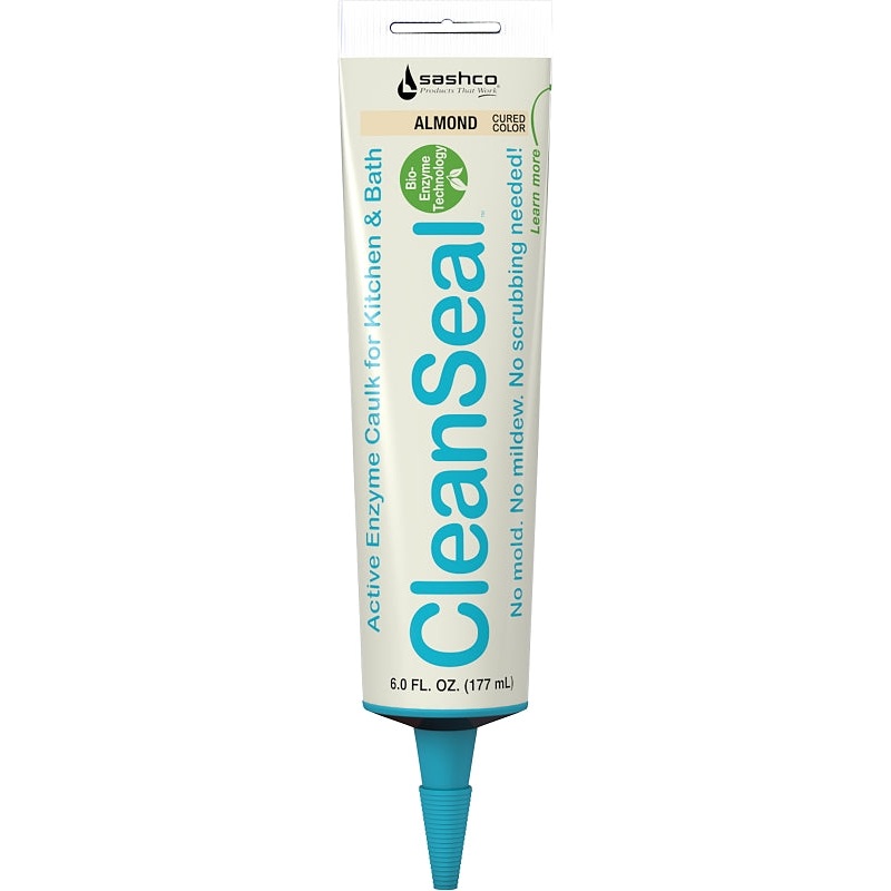 CleanSeal 11071 Kitchen and Bath Caulk, Almond, 4 to 5 days Curing, 40 to 100 deg F, 6 oz