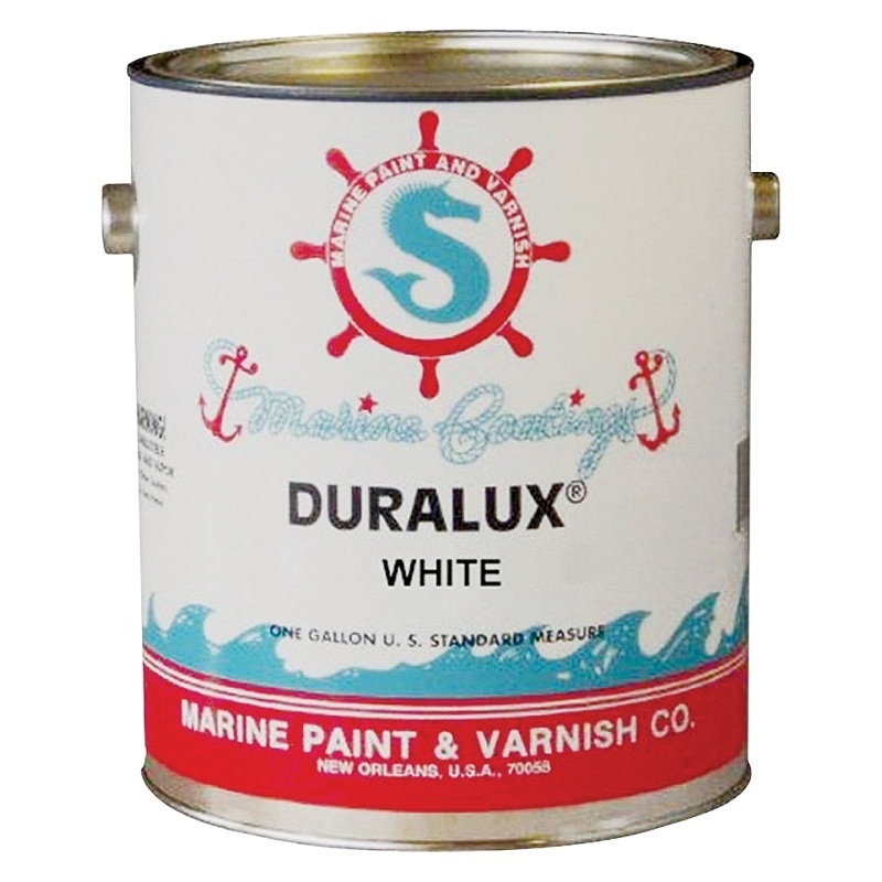 Duralux M720-1 Marine Enamel, Gloss, White, 1 gal Can, Pack of 4