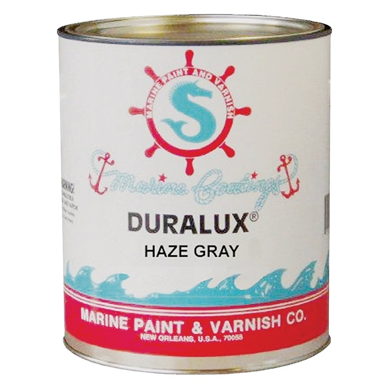 Duralux M731-4 Marine Enamel, High-Gloss, Haze Gray, 1 qt Can, Pack of 4