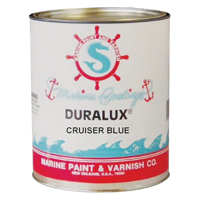 Duralux M737-4 Marine Enamel, High-Gloss, Cruiser Blue, 1 qt Can, Pack of 4