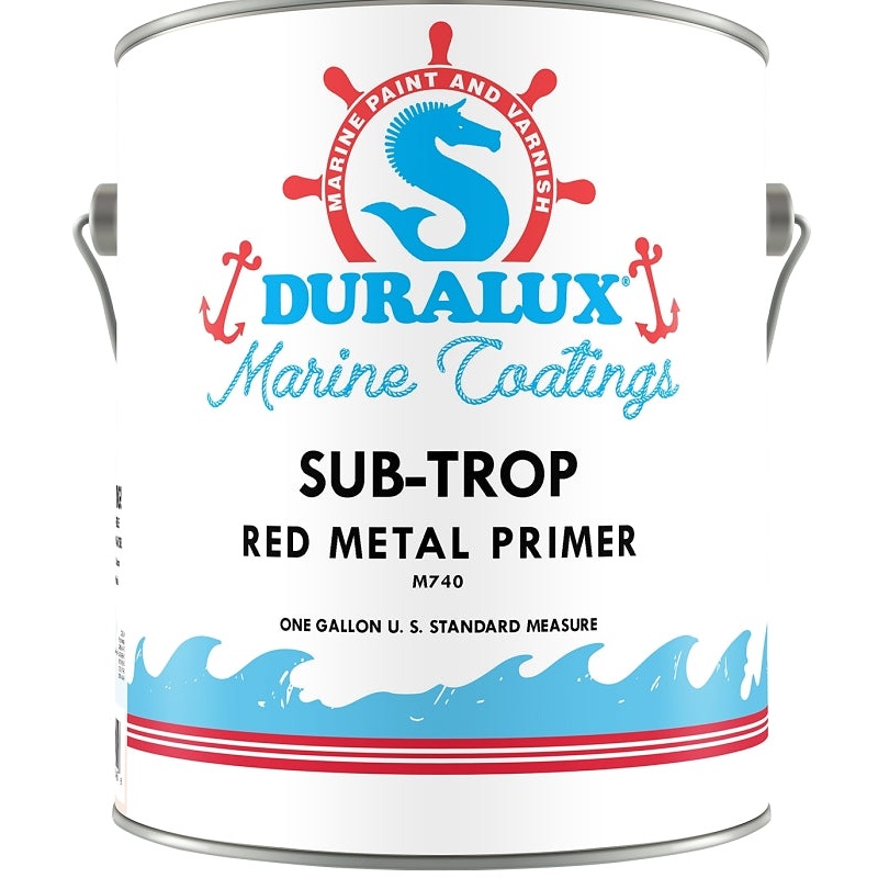Duralux M740-1 Marine Primer, Flat/Matte, Red, 1 gal, Pack of 4