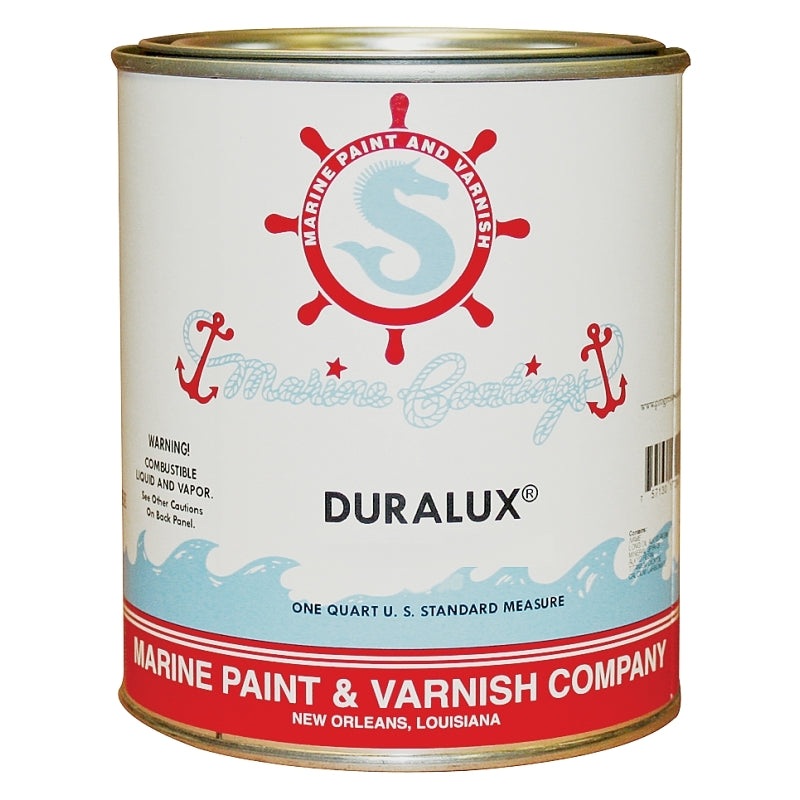 Duralux M741-4 Marine Primer, Flat, Yacht White, 1 qt, Pack of 4
