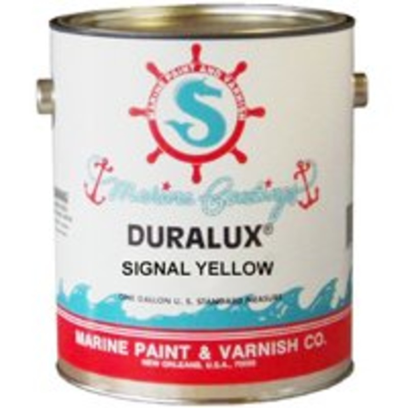 Duralux M744-1 Marine Enamel, High-Gloss, Signal Yellow, 1 gal Can, Pack of 4
