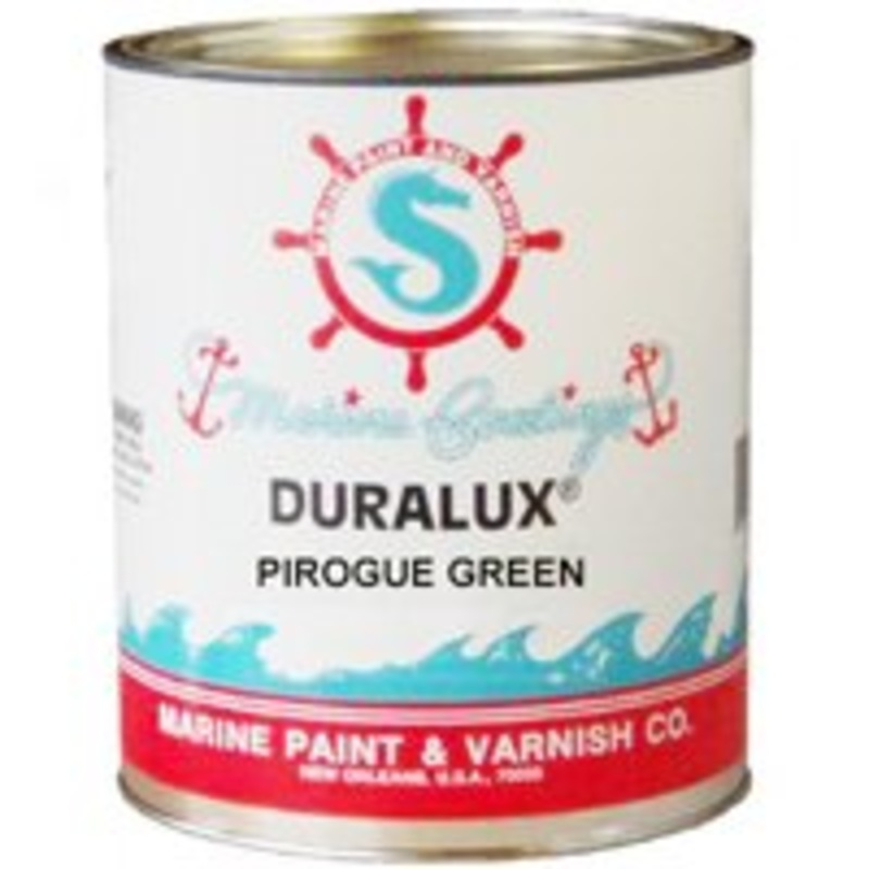 Duralux M746-1 Marine Enamel, Flat, Pirogue Green, 1 gal Can, Pack of 4