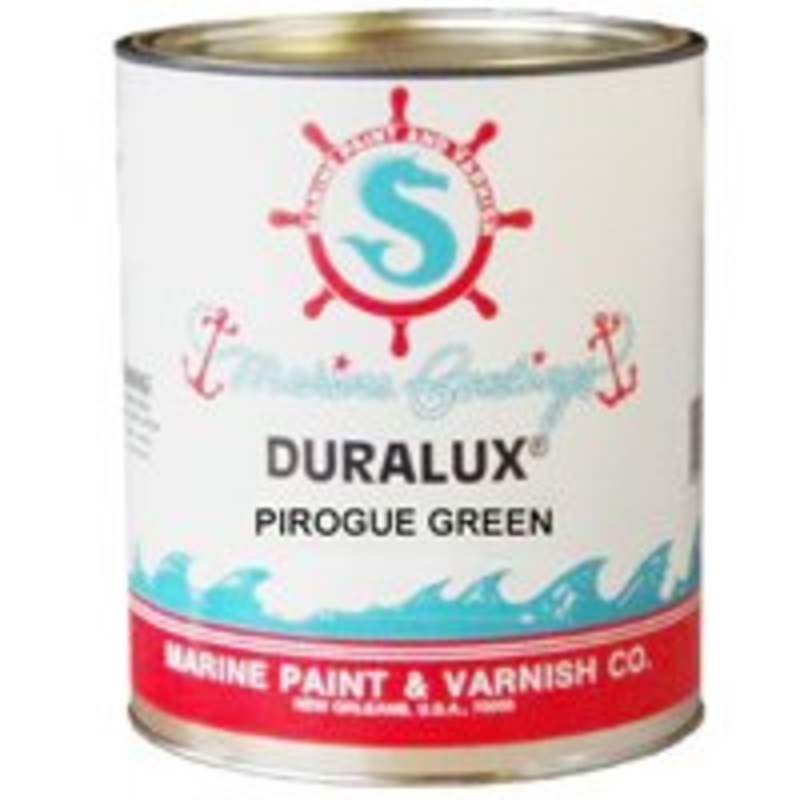 Duralux M746-4 Marine Enamel, Flat, Pirogue Green, 1 qt Can, Pack of 4