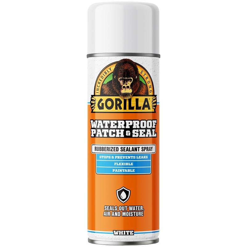 Gorilla 104054 Rubberized Spray Coating, Waterproof, White, 14 oz, Can, Pack of 6