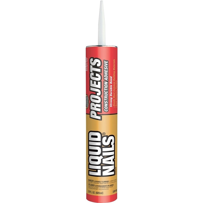Liquid Nails LNP-601 Project Construction Adhesive, Light Tan, 28 oz Cartridge, Pack of 12