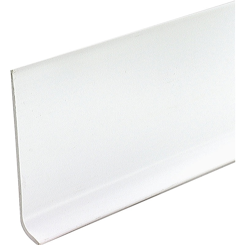 M-D 75317 Series Wall Base, 0.13 in Thick, White, 4 ft L, 4 in W, Vinyl, Pack of 18