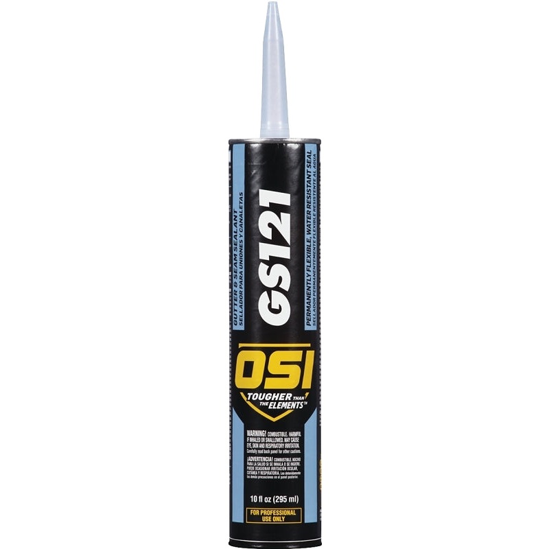 OSI GS121 Series 1943973 Gutter and Seam Sealant, Clear, Paste, 10 oz Cartridge