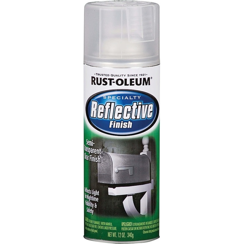 Rust-Oleum 214944 Spray Paint, Clear/Semi-Transparent, Reflective, 10 oz, Can