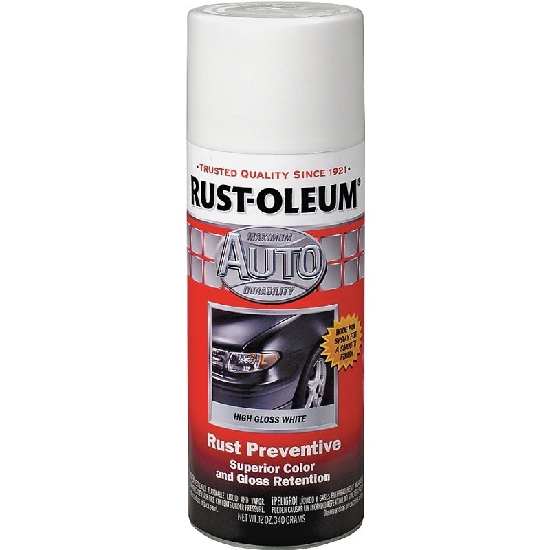 Rust-Oleum 252468 Automotive Spray Paint, Gloss, White, 11 oz, Can