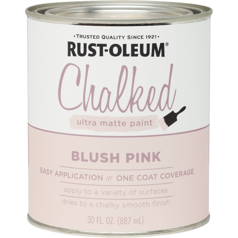 Rust-Oleum 285142 Chalk Paint, Ultra Matte, Blush Pink, 30 oz, Pack of 2