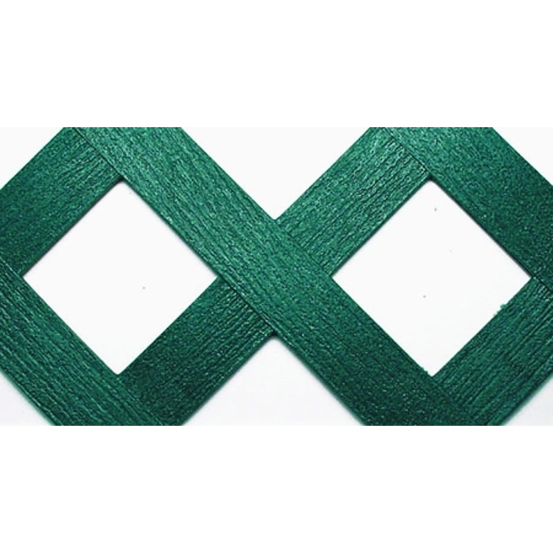 UFP 79910 Classic Lattice, 8 ft L, 4 ft H, Diamond Mesh, 2-3/4 in Mesh, Plastic, Green