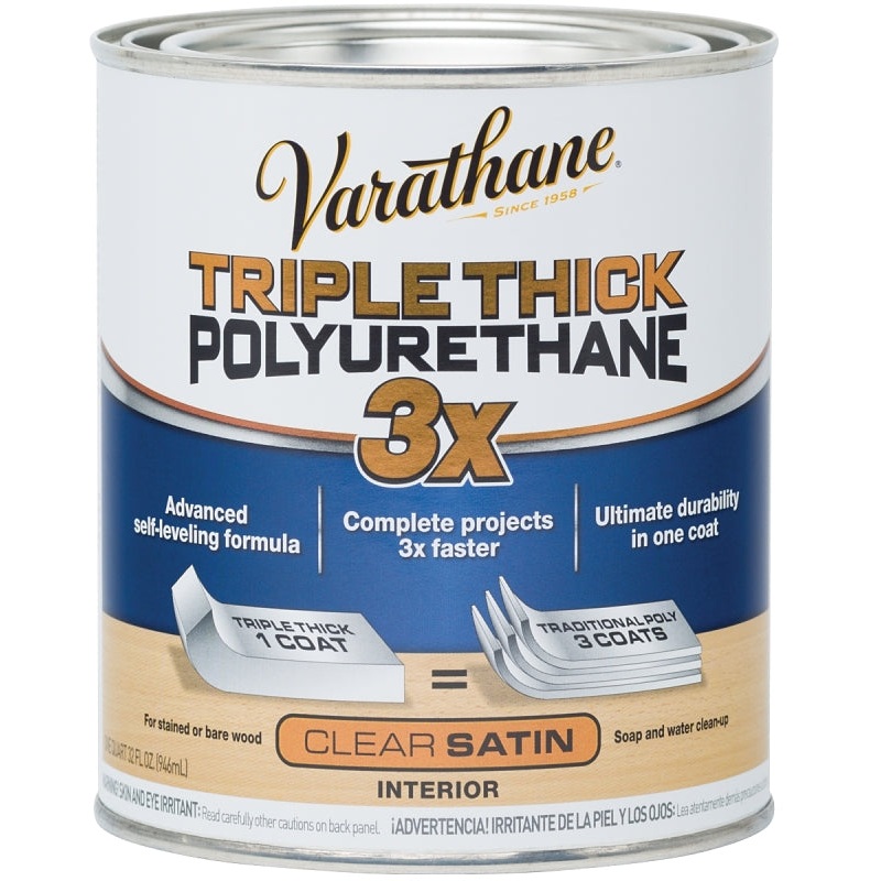 Varathane 284473 Polyurethane, Oil Base, Clear, Liquid, 1 qt Can, Interior, Pack of 2