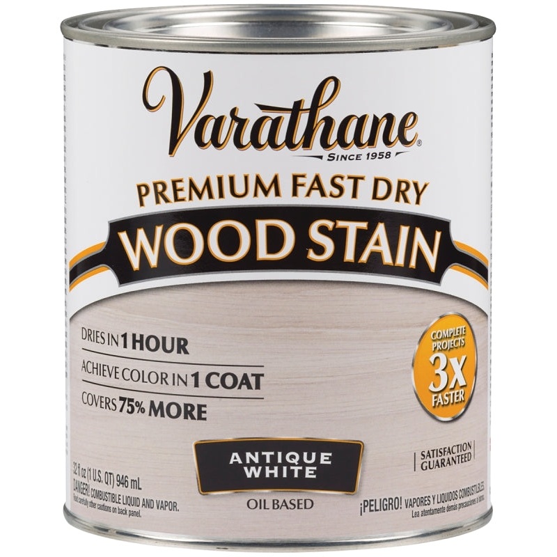 Varathane 297424 Wood Stain, Antique White, Liquid, 1 qt, Can