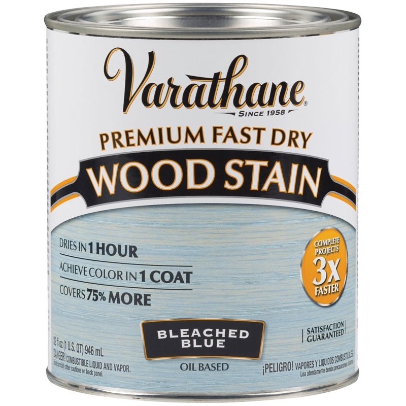 Varathane 297425 Wood Stain, Bleached Blue, Liquid, 1 qt, Can