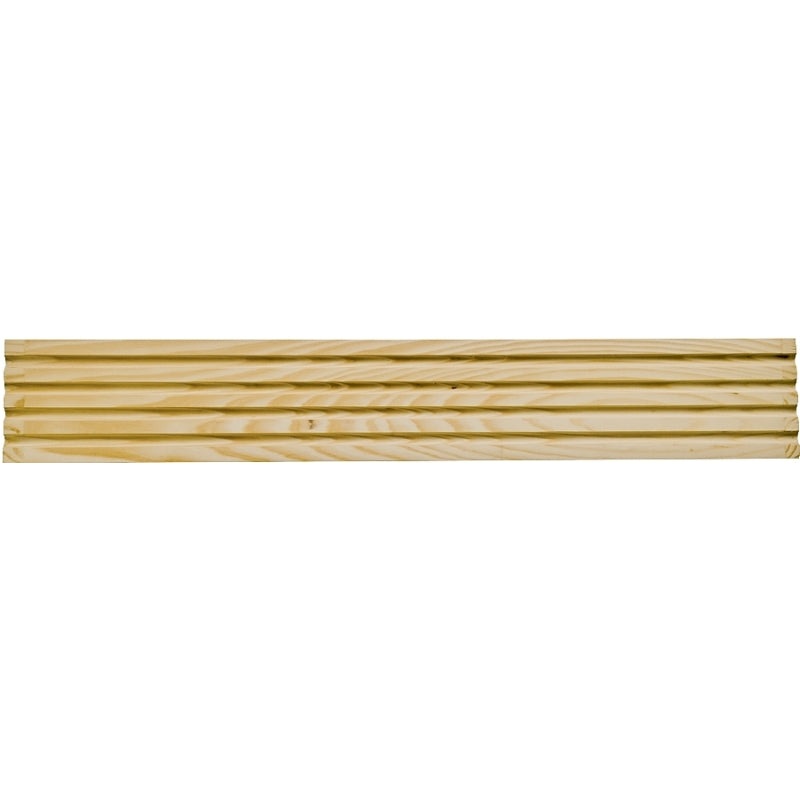Waddell RFC37 Moulding, 3-1/4 in W, Casing, Fluted Profile, Pine, Pack of 10