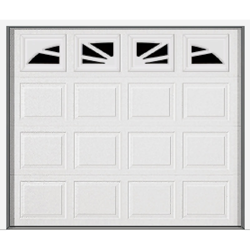 Wayne Dalton 9100 Garage Door, 9 ft W Door, 7 ft H Door, Steel Door, White