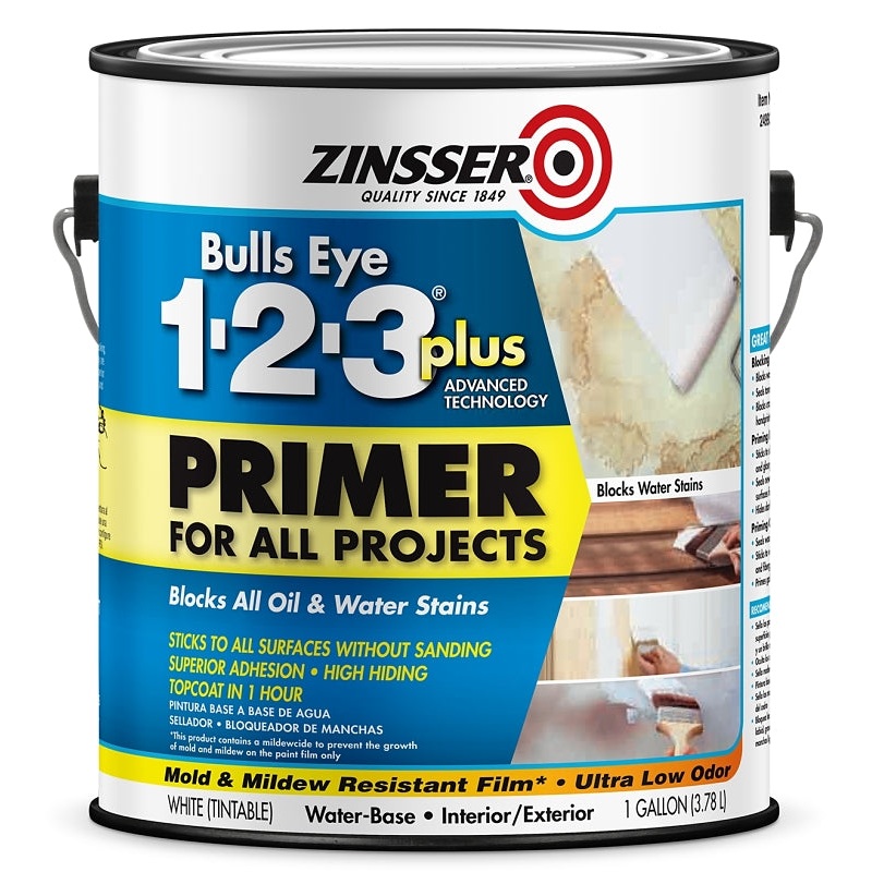 Zinsser 249937 Primer, White, 1 gal, Can, Pack of 2