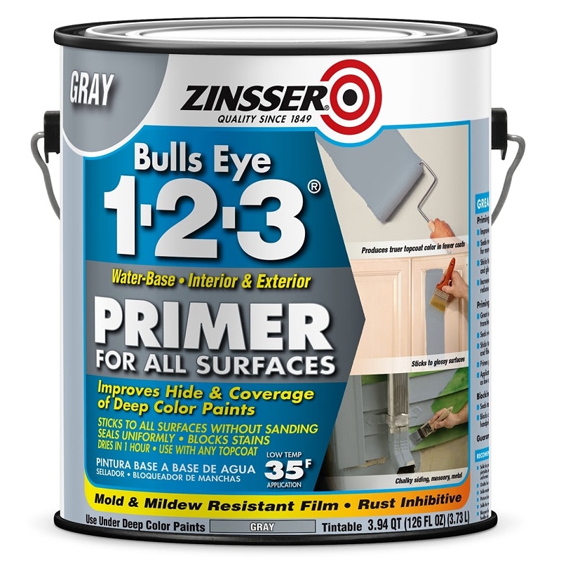 Zinsser 285085 Primer, Gray, 1 gal, Pack of 2