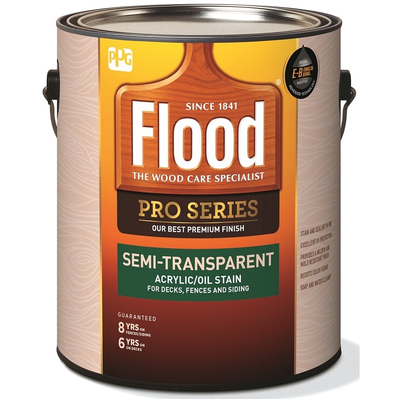 Flood FLD812-01 Wood Stain, Liquid, 1 gal, Pack of 4