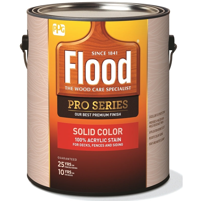 Flood FLD820-01 Wood Stain, White, Liquid, 1 gal, Pack of 4