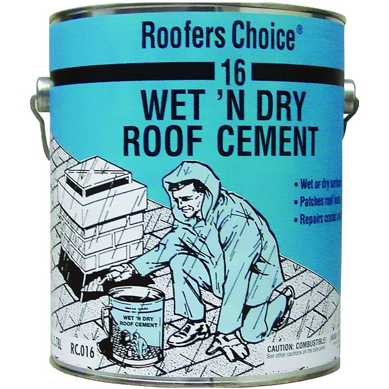 Henry Roofers Choice 16 RC016042 Roof Cement, Liquid, Paste, Petrol, Black, 0.9 gal Pail, Pack of 4