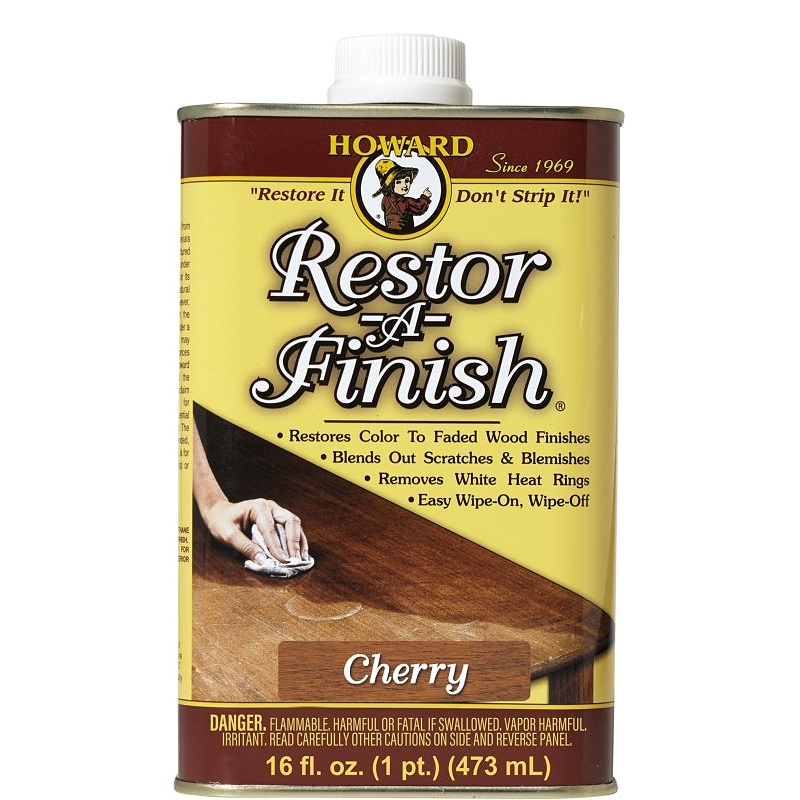 Howard RF9016 Wood Restorer, Cherry, Liquid, 16 oz, Can