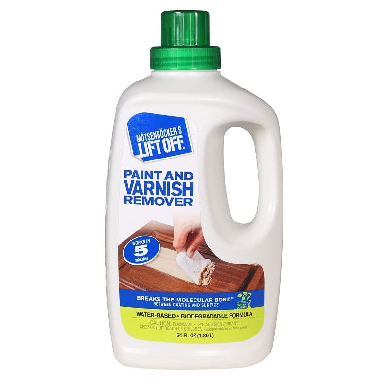 Motsenbocker’s Lift Off 41164 Paint and Varnish Remover, Liquid, Mild, Clear, 64 oz, Bottle, Pack of 4