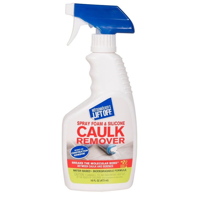 Motsenbocker’s Lift Off MLO41116TRXO Spray Foam and Caulk Remover, Liquid, Mild, Clear, 16 oz, Bottle