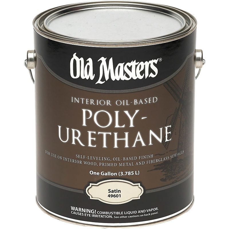 Old Masters 49601 Polyurethane, Satin, Liquid, Clear, 1 gal, Can, Pack of 2