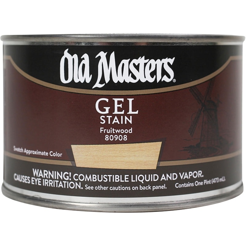 Old Masters 80908 Gel Stain, Fruitwood, Liquid, 1 pt, Can