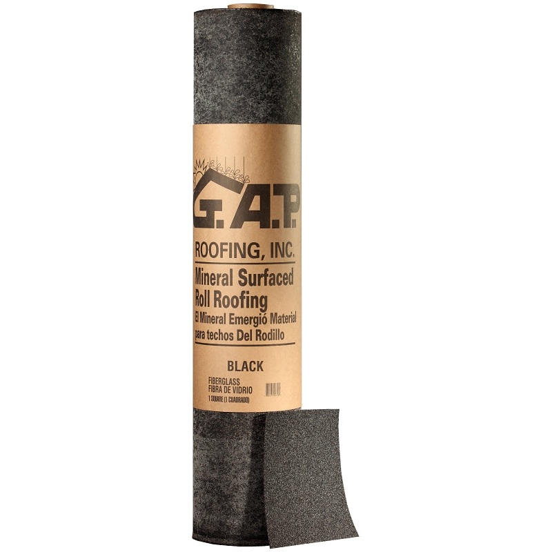 Orgill 0140 Surface Roofing, 36 ft L, 36 in W, Fiberglass, Black, Pack of 20