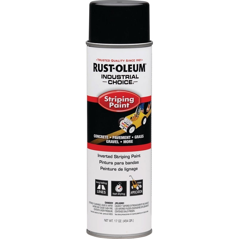 Rust-Oleum 1677838 Inverted Marking Spray Paint, Flat/Matte, Black, 18 oz, Can