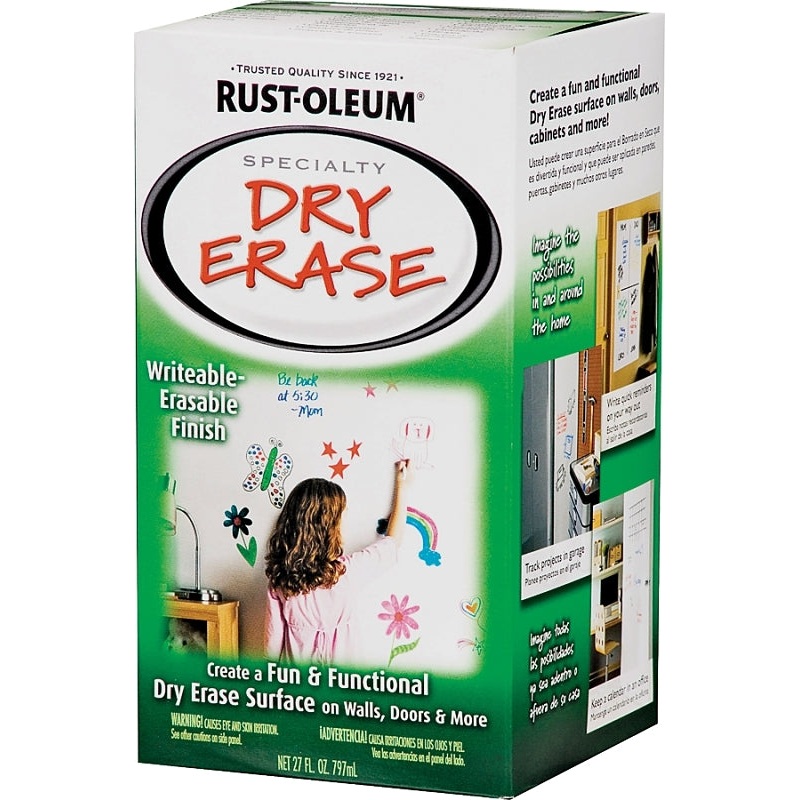 Rust-Oleum 241140 Dry Erase Paint, White, 27 oz, Pack of 2