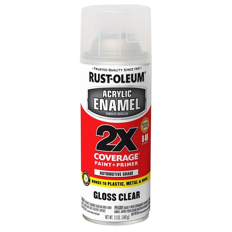 Rust-Oleum 271913 Automotive Spray Paint, Gloss, Clear, 12 oz, Can