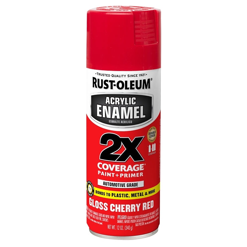 Rust-Oleum 271920 Automotive Spray Paint, Oil Base, Gloss, Red, 12 oz Can