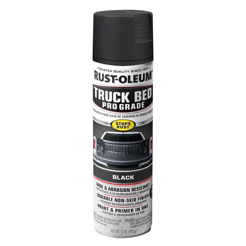 Rust-Oleum 272741 Truck Bed Spray Coating, Flat, Black, 15 oz, Can