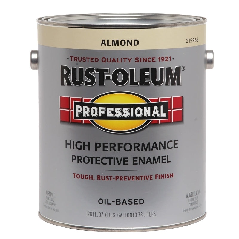 RUST-OLEUM PROFESSIONAL 215966 Protective Enamel, Gloss, Almond, 1 gal Can, Pack of 2