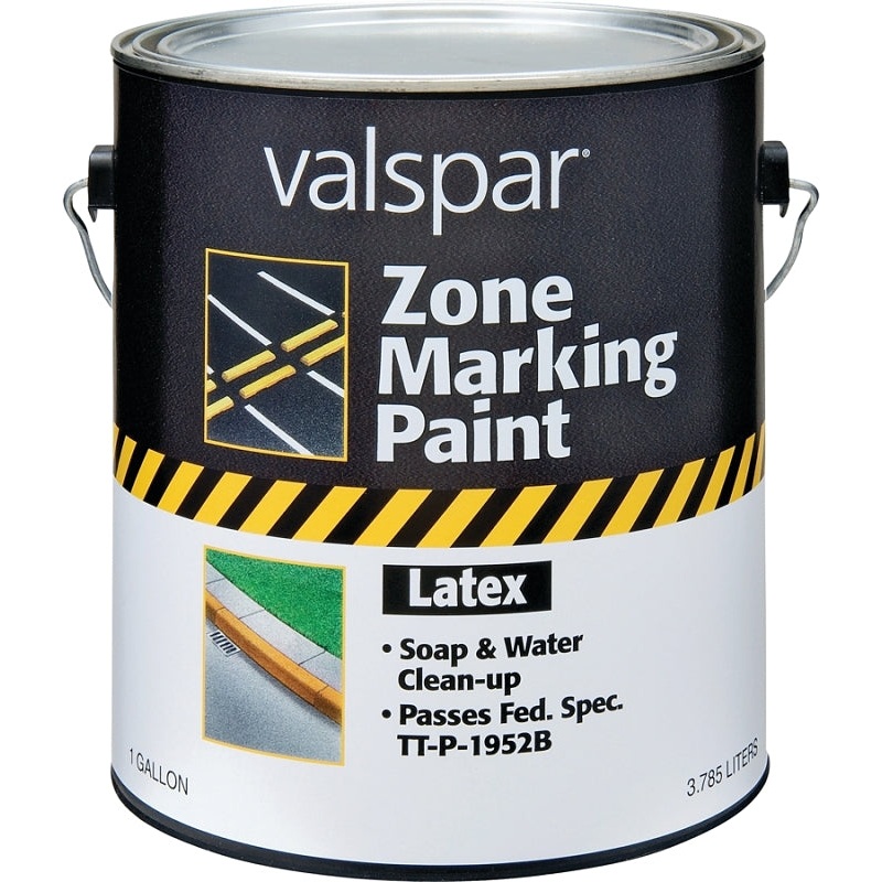 Valspar 024.0000136.007 Field and Zone Marking Paint, Flat, Yellow, 1 gal, Pail, Pack of 4