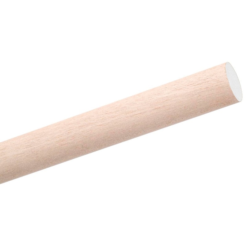 Waddell 6408UB Dowel Rod, 1/2 in Dia, 48 in L, Aspen Wood, Pack of 20